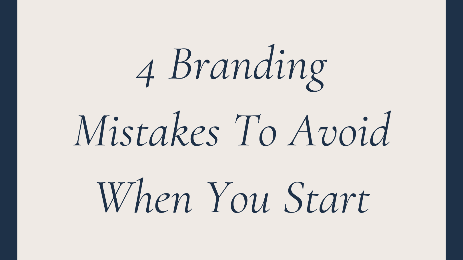 4 Mistakes To Avoid When Building A Brand - Buddy + Co.
